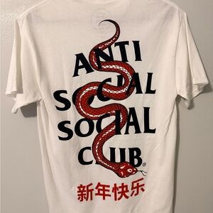 NWT Anti Social Social Club Year of The Snake Wisdom Tee White